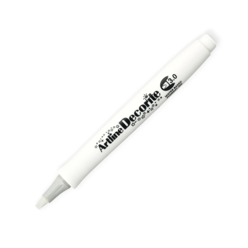 Marker decorite specjalistyczny 3mm biały ŚCIĘTA końcówka