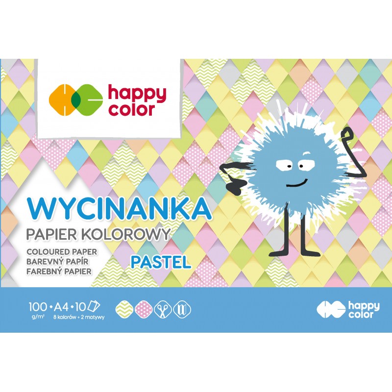 Blok Wycinanka Pastel A4 10 ark 100 g Happy Color