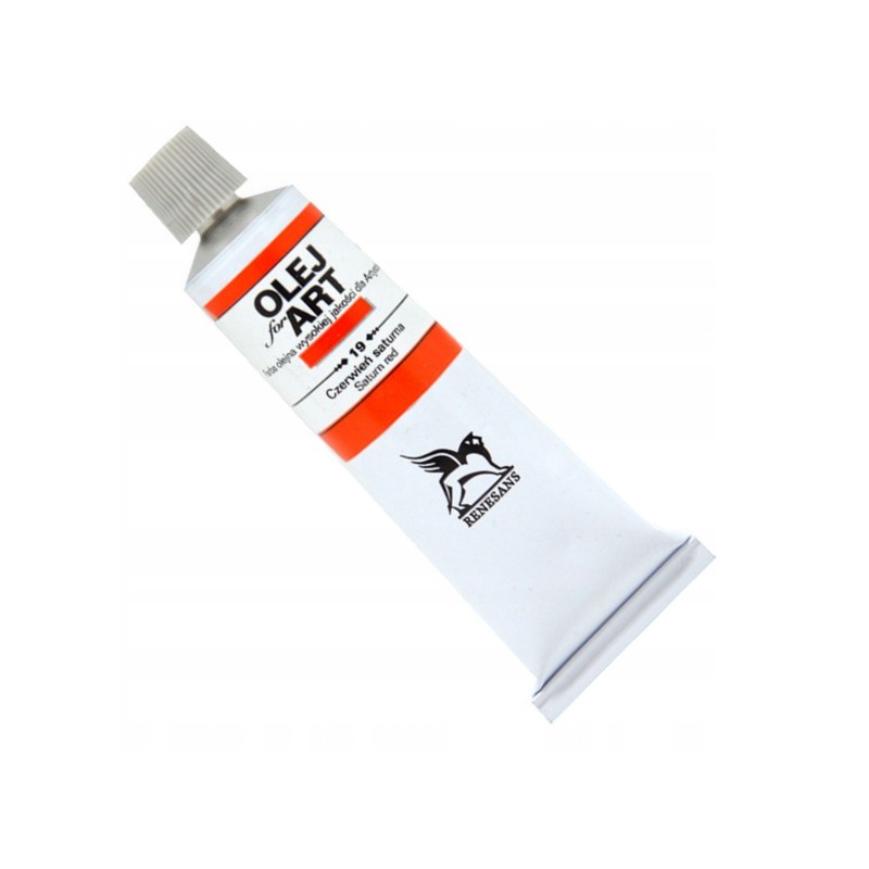 Farba olejna 60ml, czerwień saturna , Renesans, NR 19