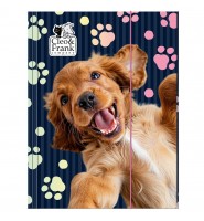 TECZKA SZKOLNA z GUMKĄ A4 CLEO I FRANK PIESEK dla Dziewczynki