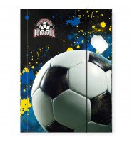 TECZKA szkolna z GUMKĄ A4 PIŁKA NOŻNA dla chłopca