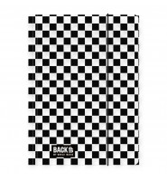 TECZKA SZKOLNA z GUMKĄ A4 BACKUP SZACHOWNICA BIAŁO CZARNA