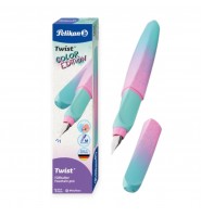 PIÓRO WIECZNE Pelikan Twist PASTEL miętowo-różowe dla PRAWO i LEWORĘCZNYCH