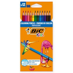 Kredki szkolne BIC Kids Tropicolors 12 kolorów dla dzieci