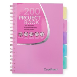 Kołozeszyt CoolPack w KRATKĘ B5 100 kartek PP Powder Pink pastelowy spiralny