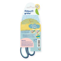 Nożyczki szkolne ERGONOMICZNE Pelikan Griffix 14 cm LEWORĘCZNE tytanowe dla dzieci