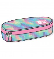 PIÓRNIK SASZETKA szkolna pastelowa z klapką St.RIGHT PASTEL PIXELS