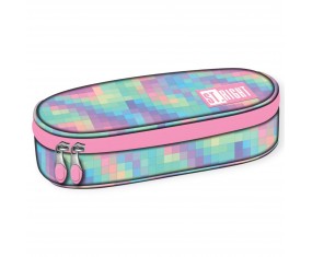 PIÓRNIK SASZETKA szkolna pastelowa z klapką St.RIGHT PASTEL PIXELS