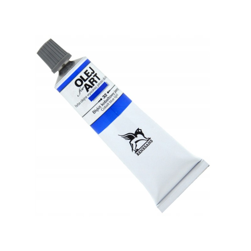 Farba olejna 60ml, Błękit kobaltowy jasny, Renesans, NR 32