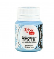 Farba do JASNYCH CIEMNYCH TKANIN akrylowa ROSA nr 10 SKY BLUE niebieska