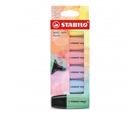 Zakreślacz BOSS MINI Pastel ZESTAW pastelowy 6 sztuk Stabilo