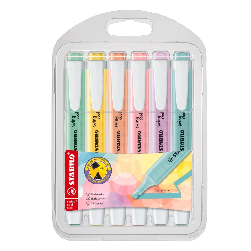Zakreślacz Stabilo Swing Cool Pastel ZESTAW 6 sztuk