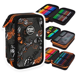 Piórnik z wyposażeniem szkolny trzykomorowy CoolPack GAMER Jumper 3