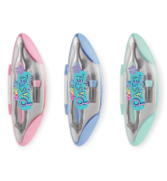 CYRKIEL szkolny 2 elementy PASTELOWY ZESTAW w etui z rysikami 1szt. MIX COLORINO