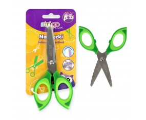 Nożyczki szkolne dla dzieci STRIGO dla PRAWO I LEWORĘCZNYCH uszka ZIELONE