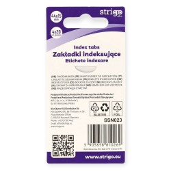 Zakładki samoprzylepne indeksujące 44x15 PIESKI 80 kartek STRIGO