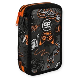 Piórnik podwójny z wyposażeniem szkolny dwukomorowy CoolPack GAMER Jumper 2