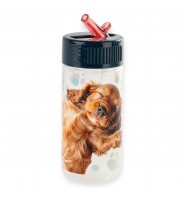 Bidon butelka na wodę dla dzieci ze słomką PIESEK Cleo&Frank szkolny 330ml Derform