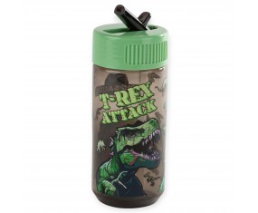 Bidon butelka na wodę dla dzieci ze słomką DINOZAUR szkolny 330ml Derform