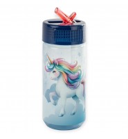 Bidon butelka na wodę dla dzieci ze słomką JEDNOROŻEC dla dziewczynki 330ml