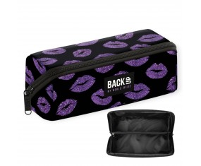 PIÓRNIK szkolny saszetka jednokomorowa BŁYSZCZĄCE USTA Glitter Lips BACKUP 7