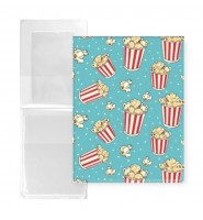 OKŁADKA etui na DOKUMENTY UCZNIA legitymację szkolną pionowa POPCORN