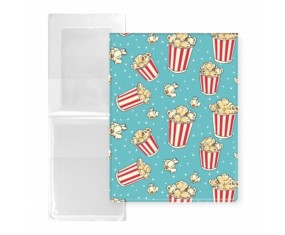 OKŁADKA etui na DOKUMENTY UCZNIA legitymację szkolną pionowa POPCORN