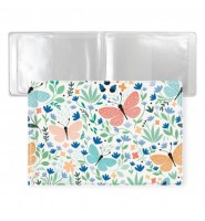 OKŁADKA na dokumenty ucznia mała MOTYLKI dla dziewczynki 10,5x7 cm