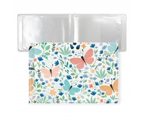 OKŁADKA na dokumenty ucznia mała MOTYLKI dla dziewczynki 10,5x7 cm