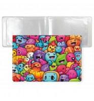 OKŁADKA etui na dokumenty legitymację ucznia mała MONSTERS 10,5x7 cm