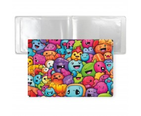 OKŁADKA etui na dokumenty legitymację ucznia mała MONSTERS 10,5x7 cm