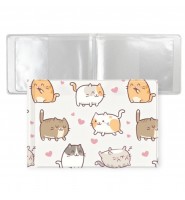 OKŁADKA na dokumenty ucznia legitymację NOWY FORMAT KOTY 10,5x7 cm Biurfol