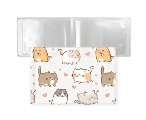 OKŁADKA na dokumenty ucznia legitymację NOWY FORMAT KOTY 10,5x7 cm Biurfol