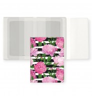 OKŁADKA etui na dokumenty osobiste dowód rejestracyjny KWIATKI PEONY