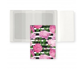 OKŁADKA etui na dokumenty osobiste dowód rejestracyjny KWIATKI PEONY