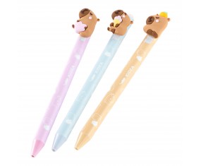 Zestaw 3x długopis WYMAZYWALNY ŚCIERALNY Kapibara 0,5mm