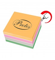 Kostka papierowa KLEJONA Protos kolorowa mix kolorów  83mm x 83mmx35mm