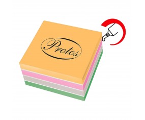 Kostka papierowa KLEJONA Protos kolorowa mix kolorów  83mm x 83mmx35mm