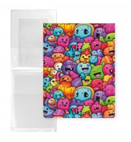 OKŁADKA etui na dokumenty LEGITYMACJĘ ucznia MONSTERS dla chłopca Biurfol