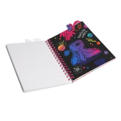 STITCH BLACK DISNEY kołozeszyt A5 z przekładkami w kratkę 100 kartek dla dzieci