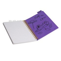STITCH BLACK DISNEY kołozeszyt A5 z przekładkami w kratkę 100 kartek dla dzieci szkolny