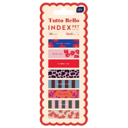Zakładki indeksujące Interdruk PET Tutto Bello 120szt 12x45mm 8 kolorów