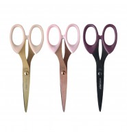 Nożyczki szkolne biurowe 1szt Interdruk Satin Gold 16cm metalowe ergonomiczne 3 kolory