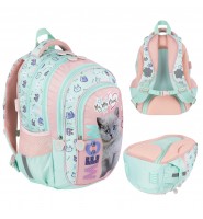 PLECAK szkolny 4-komorowy klasa 1-3 dla dziewczynki My Little Friend Fluffy Kitty