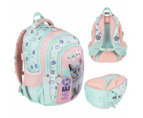 PLECAK szkolny 4-komorowy klasa 1-3 dla dziewczynki My Little Friend Fluffy Kitty