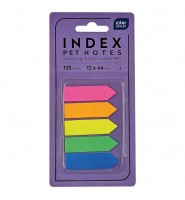 Zakładki indeksujące strzałki Interdruk 125 szt. 5 kolorów 12x44mm