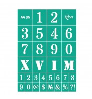 Szablon SAMOPRZYLEPNY ROSA A4 CYFRY CYFERKI