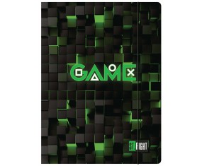 TECZKA z gumką A4 300 g/m2 St.Right GREEN GAME dla chłopca