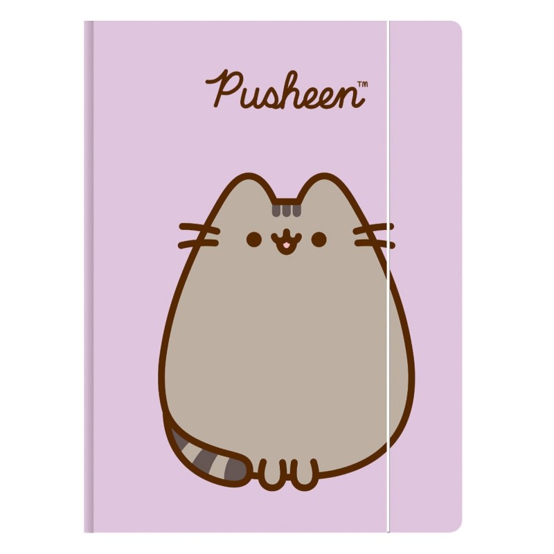 Teczka z gumką A4 St. Majewski 300g/m2 KOT PUSHEEN dla dziewczynki
