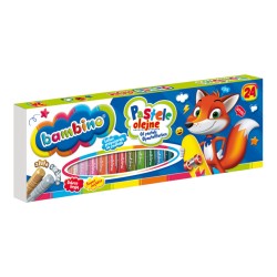 Pastele OLEJNE kredki 24 KOLORY BAMBINO SUPER JAKOŚĆ
